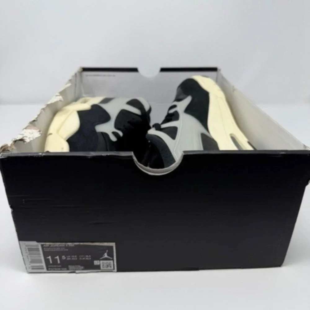 Air Jordan 4 RM Black/Gym Red/Sail/Coconut Sneakers Mens 11.5 - NWT FQ7939 006‎